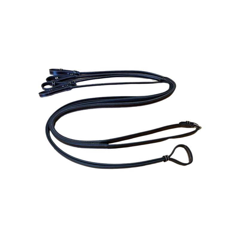 Double Bridle Patent Leather Reins Jump'in
