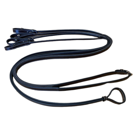 Double Bridle Patent Leather Reins Jump'in