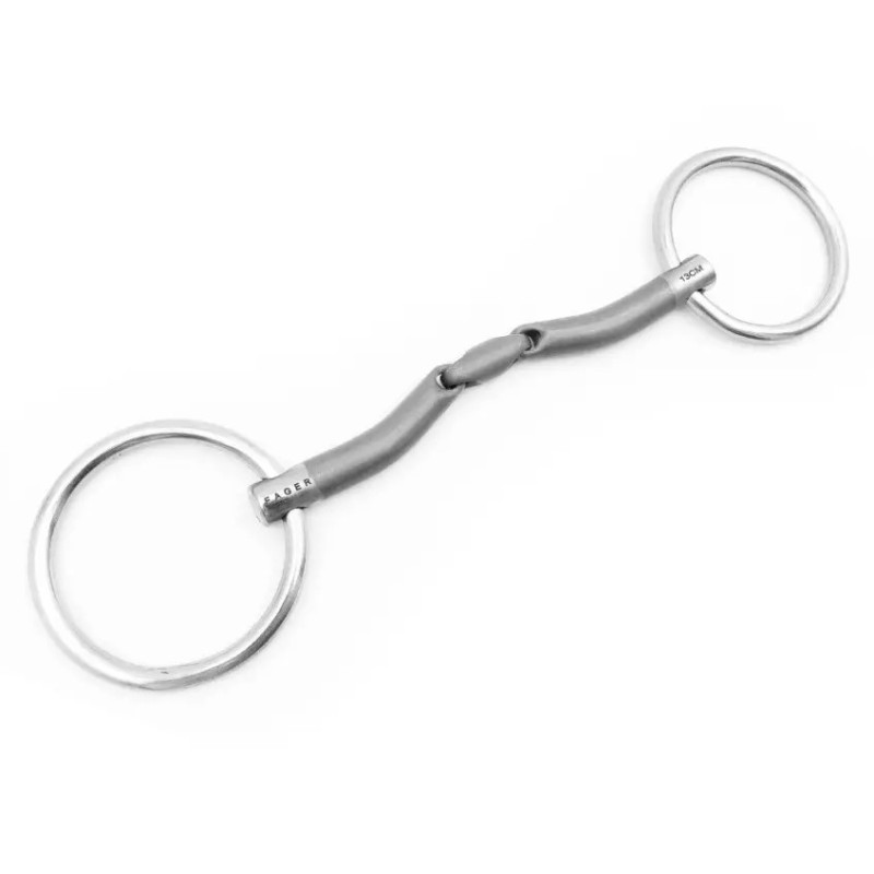 Mors de filet de bride Milton double brisure Fager