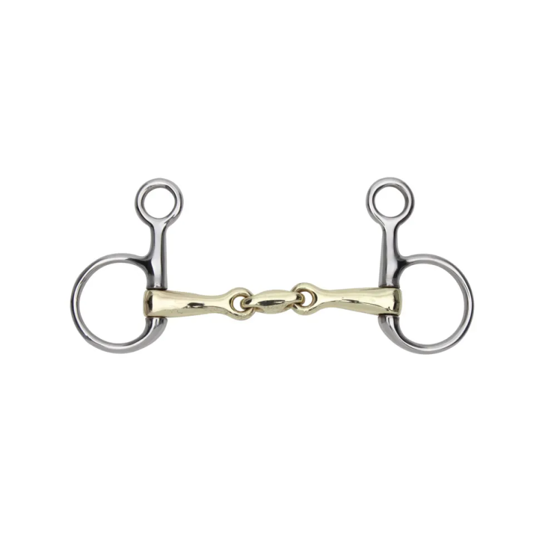 Mors Baucher double brisure en cuivre Shires