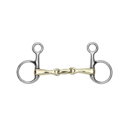 Mors Baucher double brisure en cuivre Shires