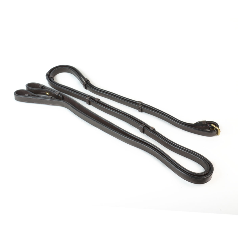 Leather reins with stoppers