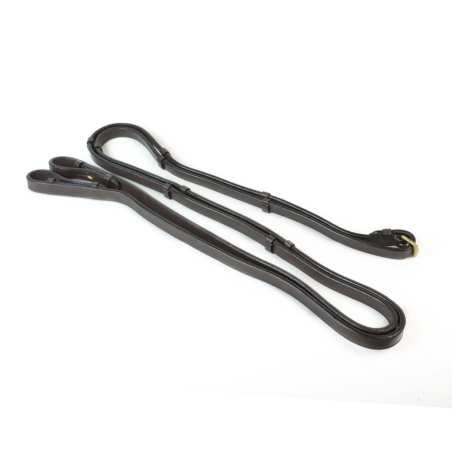 Leather reins with stoppers