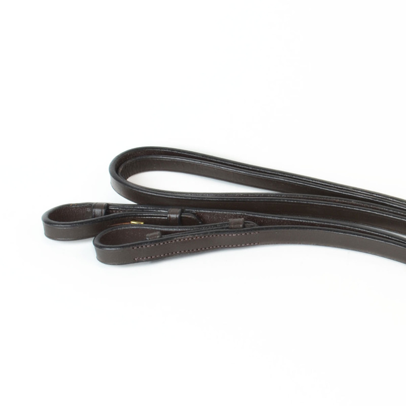 Leather double bridle reins