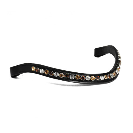 Browband with gold, copper and white stones