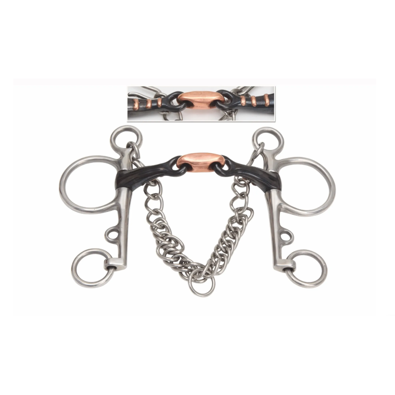 Pelham double jointed Black Sweet iron Shires