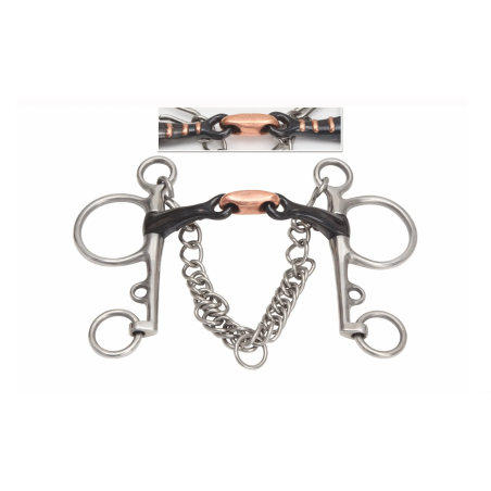 Pelham double jointed Black Sweet iron Shires