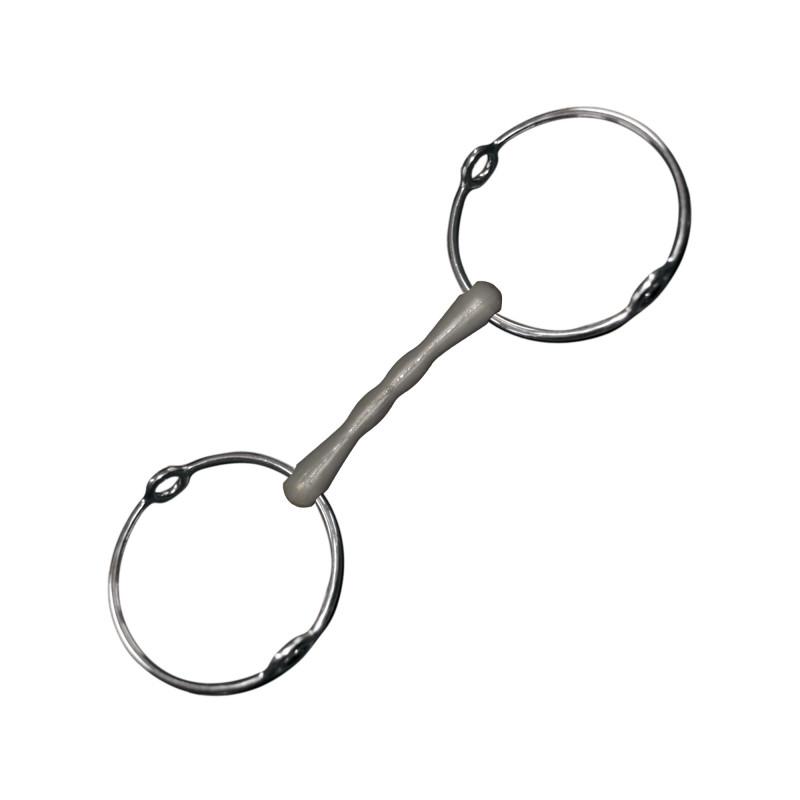 Gag bit with big rings straight resin Privilège
