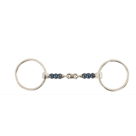 Mors 2 anneaux double brisure à rouleaux sweet iron BR