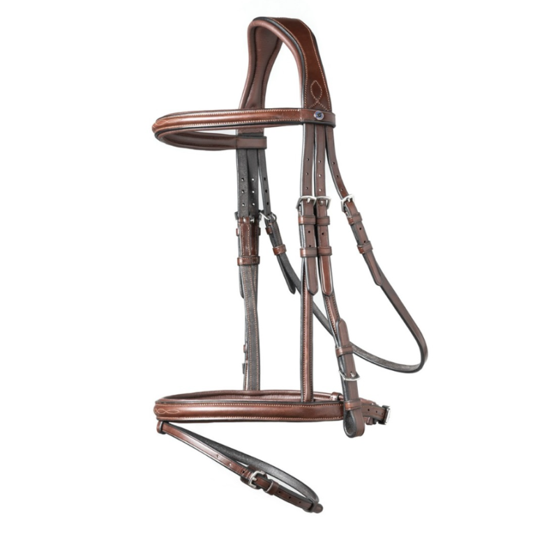 Bridle anatomic combined noseband Knokke