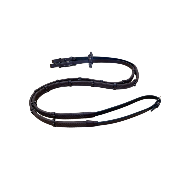 Rubber Reins With Stops - One