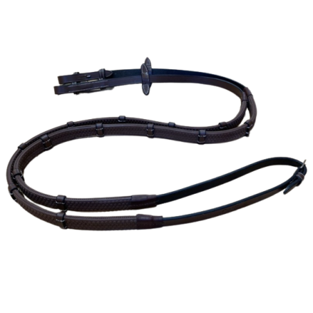 Rubber Reins With Stops - One