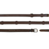 Full leather double bridle reins with 7 stoppers