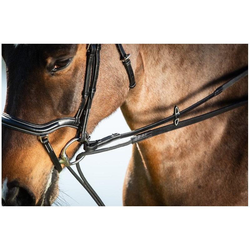 Draw reins leather + rope - HFI