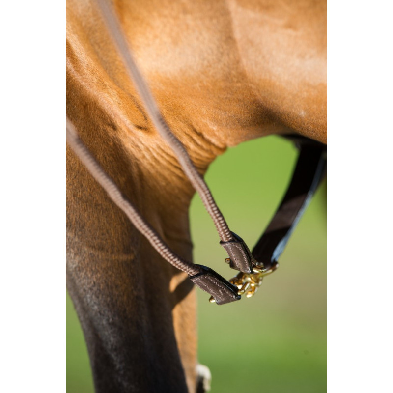 Draw reins leather + rope - HFI