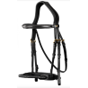Leather Covered Rope Noseband Bridle - D Collection